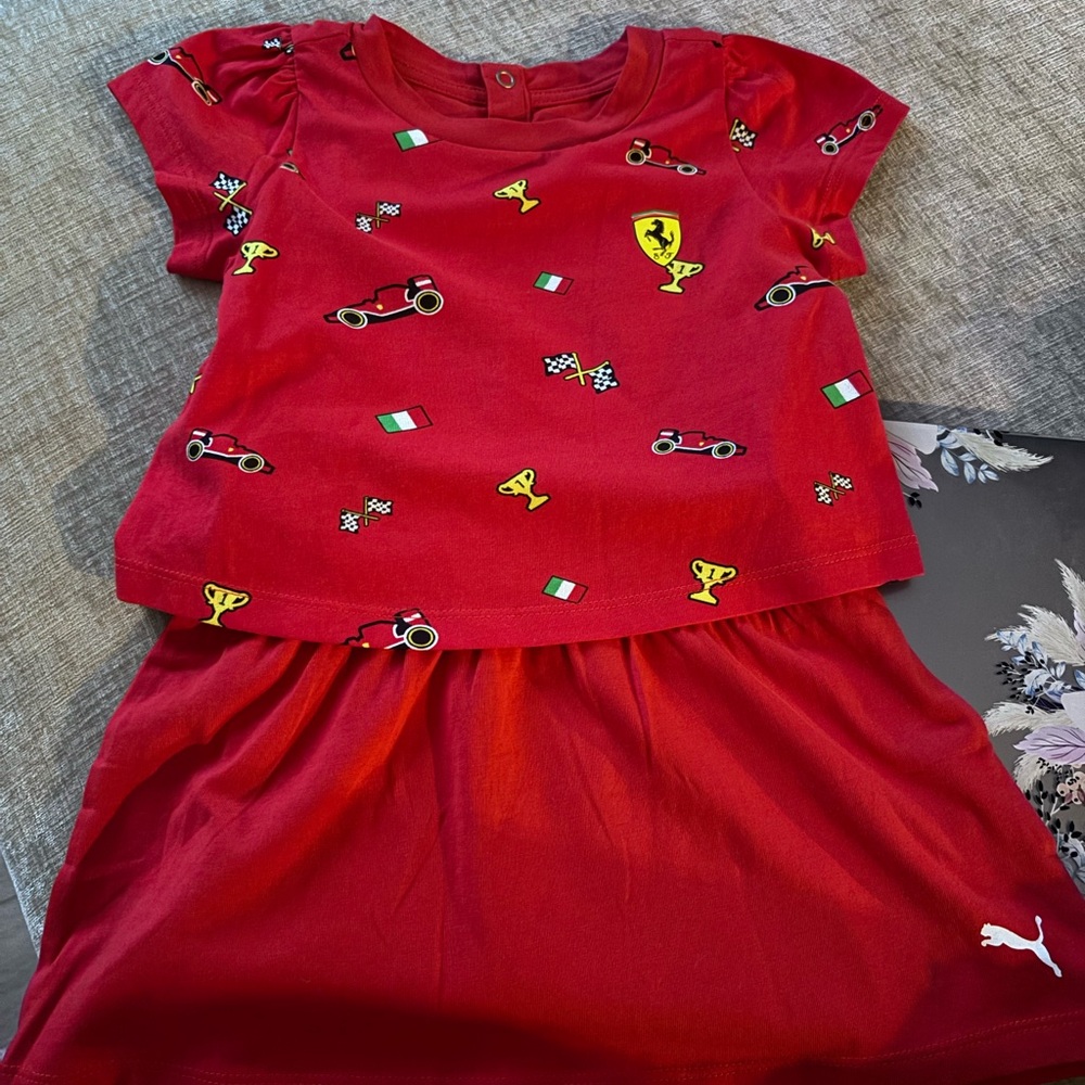 Puma Red Kids shirt cars